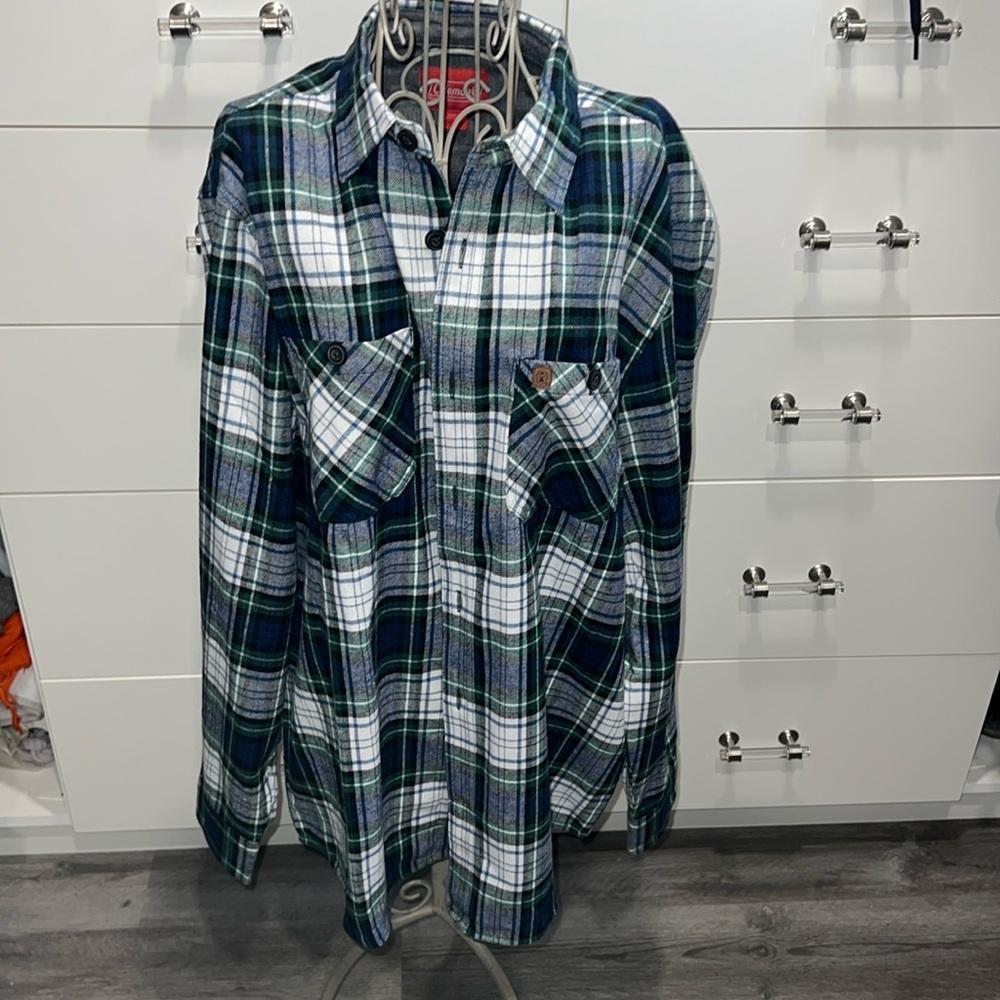 Coleman button down flannel shirt, size L